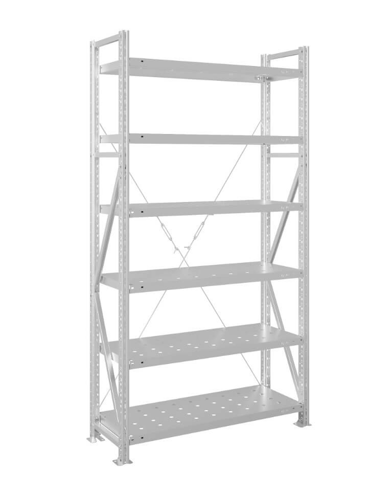 Стеллаж MS U 2000x1200x500 6 полок (350 кг, перф) купить в Краснодаре