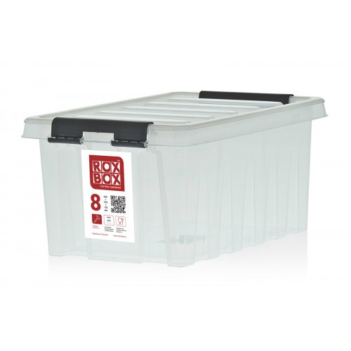 Контейнер Rox Box Original 8 (335х220х155 мм с крышкой и клипсами прозрачный) купить в Краснодаре