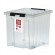 Контейнер Rox Box Original 50 (500х390х390 мм с крышкой и клипсами, на роликах, прозрачный) купить в Краснодаре