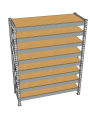 Стеллаж грузовой СГР 2000x900x400 8 полок (ДСП)