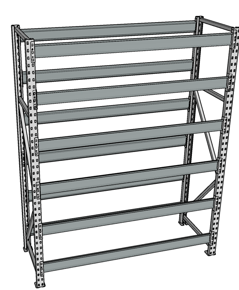 Стеллаж грузовой СГР 2000x900x400 6 полок (без настила) купить в Краснодаре Стеллаж грузовой СГР 2000x900x400 6 полок (без настила) купить в Краснодаре