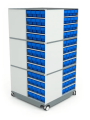 КП-02 Кассетница поворотная с синими ящиками