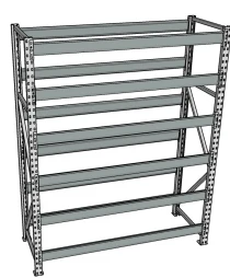 Стеллаж грузовой СГР 2000x900x500 6 полок (без настила)