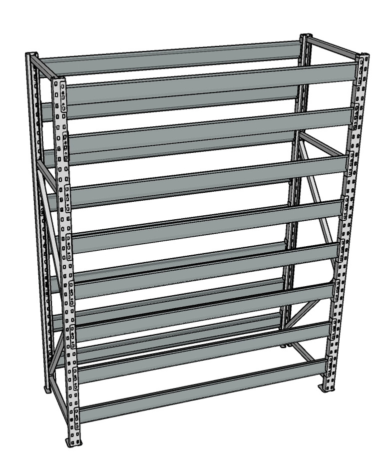 Стеллаж грузовой СГР 3000x900x500 8 полок (без настила) купить в Краснодаре Стеллаж грузовой СГР 3000x900x500 8 полок (без настила) купить в Краснодаре