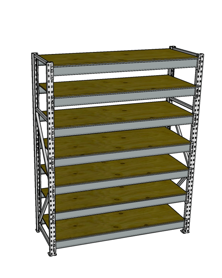 Стеллаж грузовой СГР 2000x900x600 7 полок (фанера) купить в Краснодаре Стеллаж грузовой СГР 2000x900x600 7 полок (фанера) купить в Краснодаре