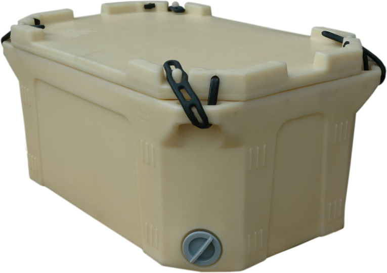 Контейнер 790х490х400 мм бежевый с крышкой купить в Краснодаре