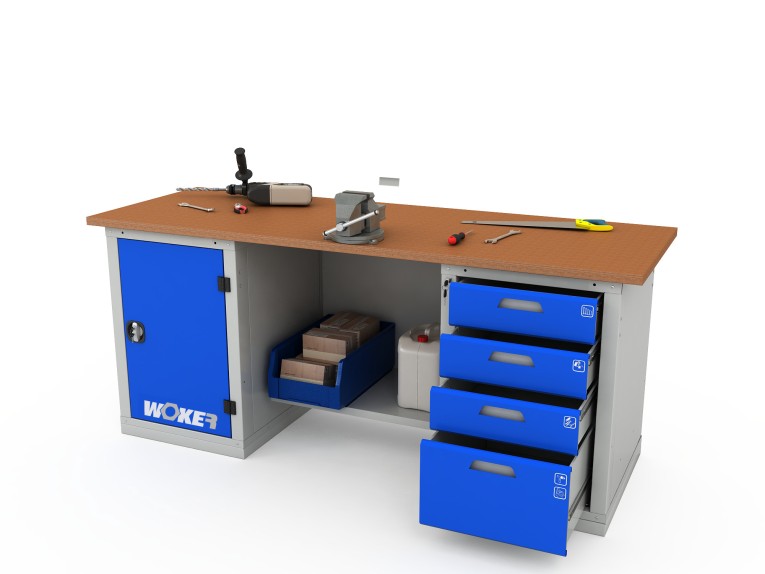 Верстак двухтумбовый WOKER PRO 2104.2000 купить в Краснодаре Верстак двухтумбовый WOKER PRO 2104.2000 купить в Краснодаре