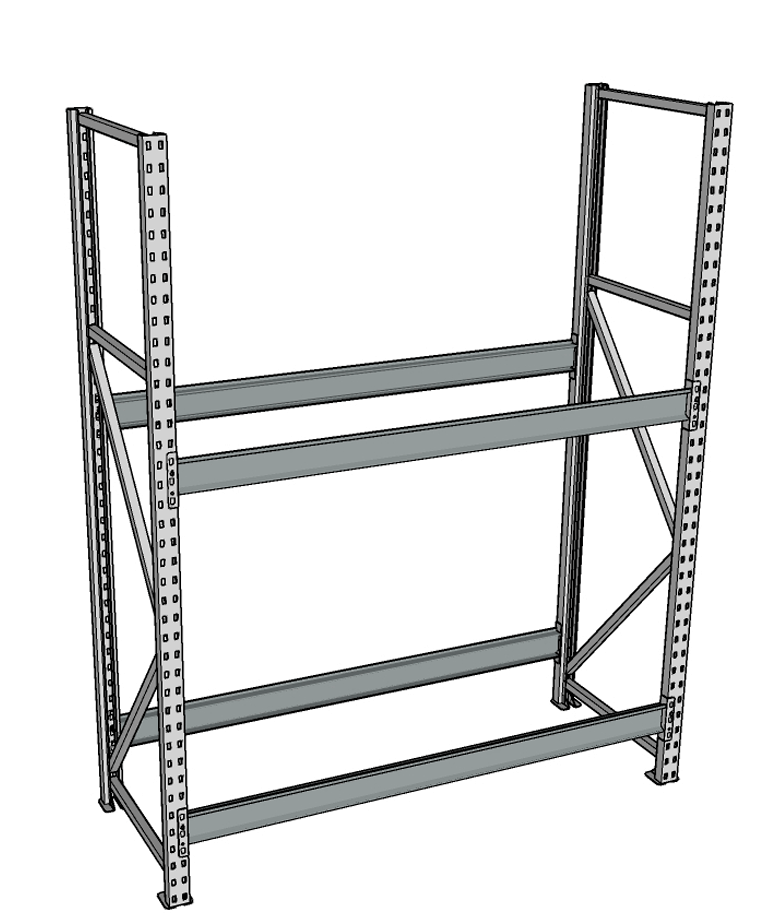 Стеллаж грузовой СГР 2000x1200x400 2 полки (без настила) купить в Краснодаре Стеллаж грузовой СГР 2000x1200x400 2 полки (без настила) купить в Краснодаре