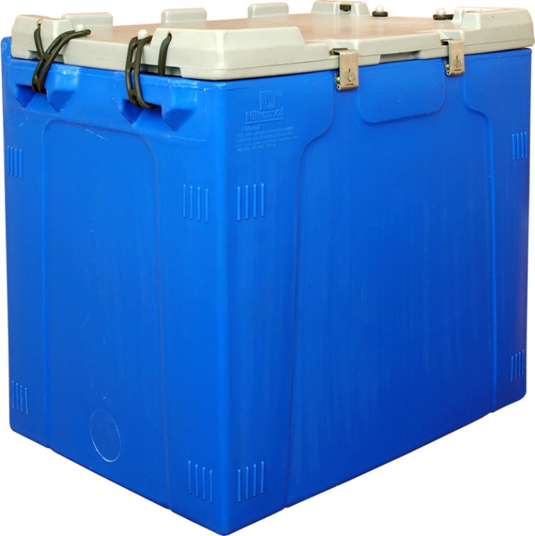 Контейнер 840х575х745 мм синий с крышкой купить в Краснодаре