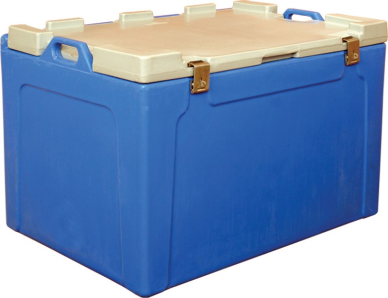 Контейнер 750х530х520 мм синий с крышкой купить в Краснодаре