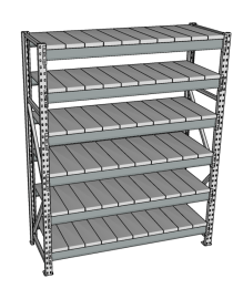 Стеллаж грузовой СГР 2500x1200x600 6 полок (металл) Стеллаж грузовой СГР 2500x1200x600 6 полок (металл)