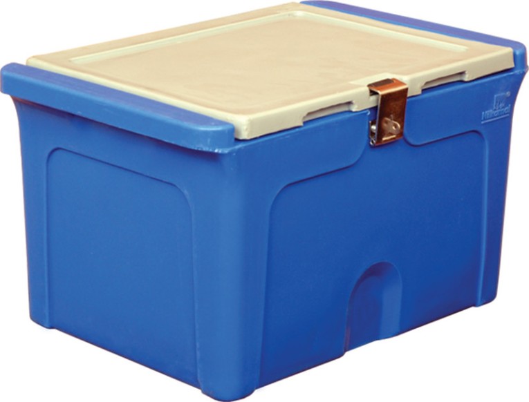 Контейнер 500х335х303 мм синий с крышкой купить в Краснодаре