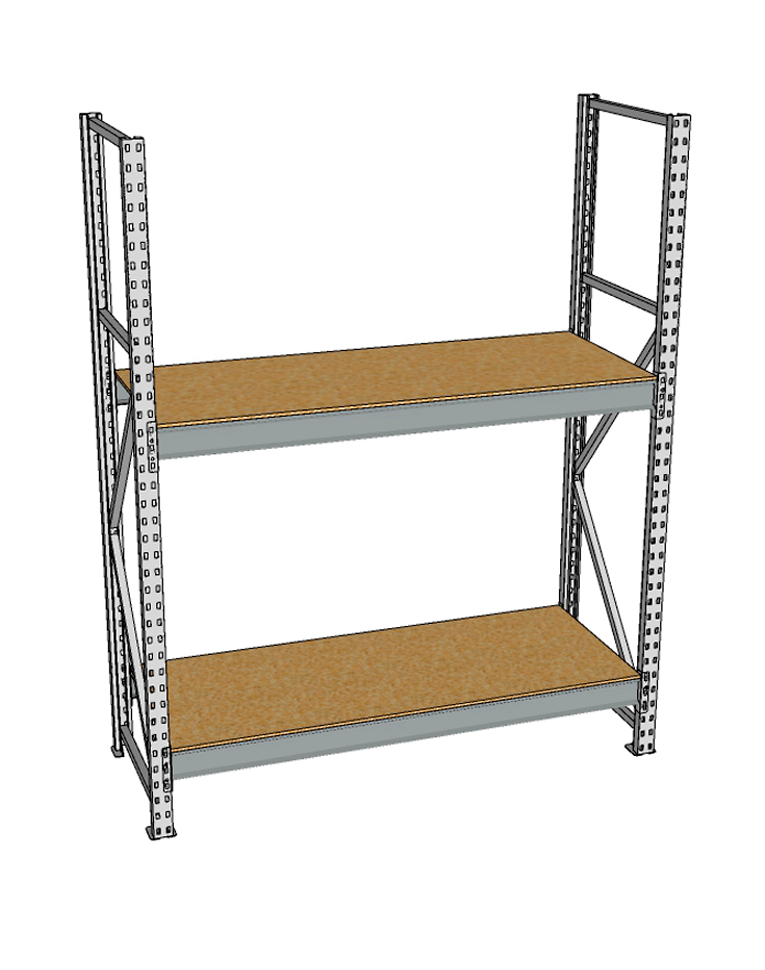 Стеллаж грузовой СГР 3000x1500x400 2 полки (ДСП) купить в Краснодаре