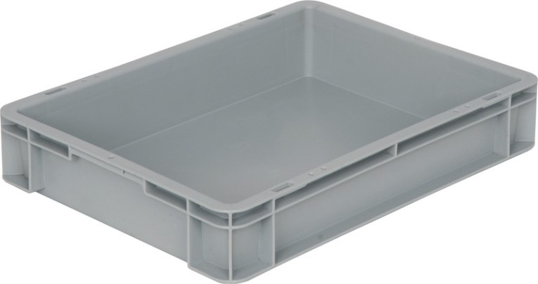 Ящик 400х300х75 сплошной, без ручек, гладкое дно, серый B-4375 купить в Краснодаре Ящик 400х300х75 сплошной, без ручек, гладкое дно, серый B-4375 купить в Краснодаре