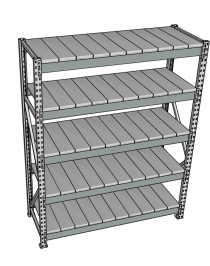 Стеллаж грузовой СГР 2000x1500x600 5 полок (металл)