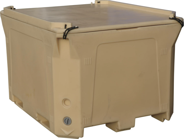 Контейнер 1470х1180х965 мм бежевый с крышкой купить в Краснодаре