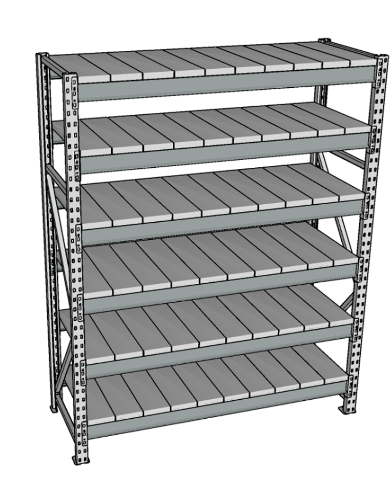 Стеллаж грузовой СГР 2500x1500x1000 6 полок (металл) купить в Краснодаре