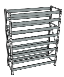 Стеллаж грузовой СГР 3000x1800x500 8 полок (без настила) Стеллаж грузовой СГР 3000x1800x500 8 полок (без настила)