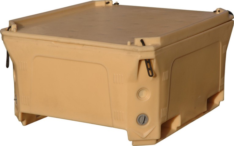 Контейнер 1230х1030х650 мм бежевый с крышкой купить в Краснодаре