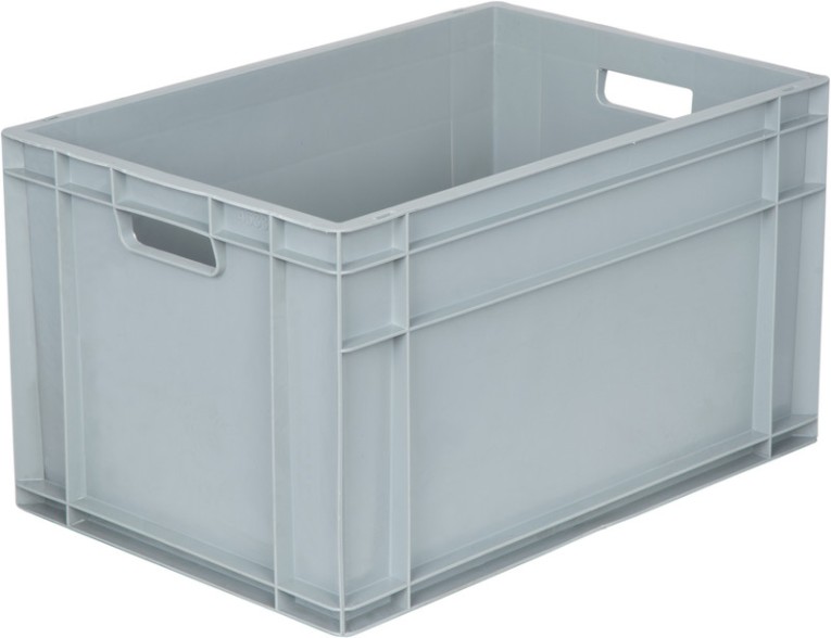 Ящик 600х400х340 сплошной, с ручками, дно с усилением, серый B-4633 купить в Краснодаре Ящик 600х400х340 сплошной, с ручками, дно с усилением, серый B-4633 купить в Краснодаре