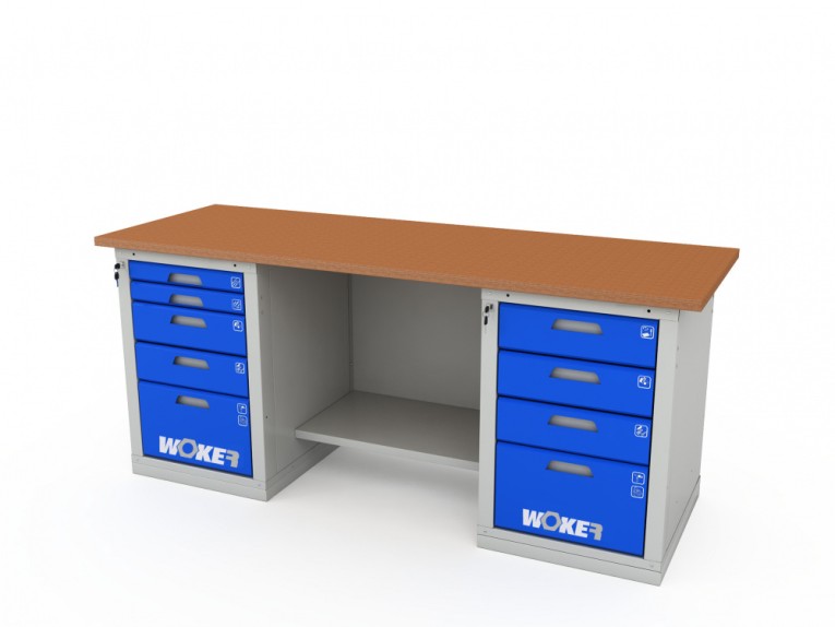 Верстак двухтумбовый WOKER PRO 2504.2000 купить в Краснодаре Верстак двухтумбовый WOKER PRO 2504.2000 купить в Краснодаре