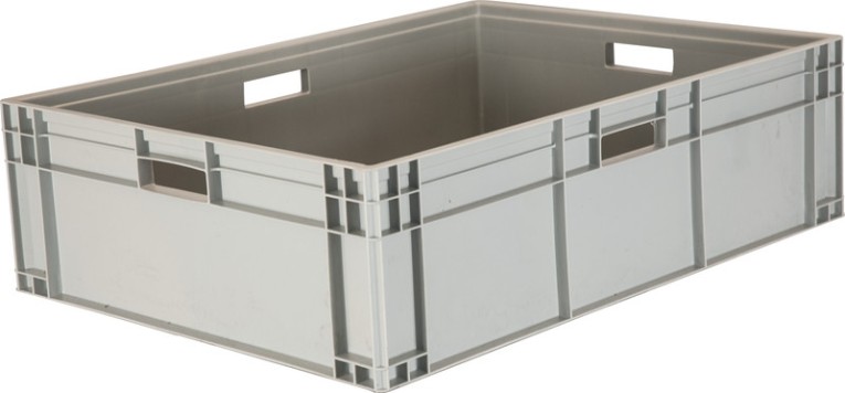 Ящик 800х600х230 сплошной, с ручками, дно с усилением, серый B-8622 купить в Краснодаре Ящик 800х600х230 сплошной, с ручками, дно с усилением, серый B-8622 купить в Краснодаре