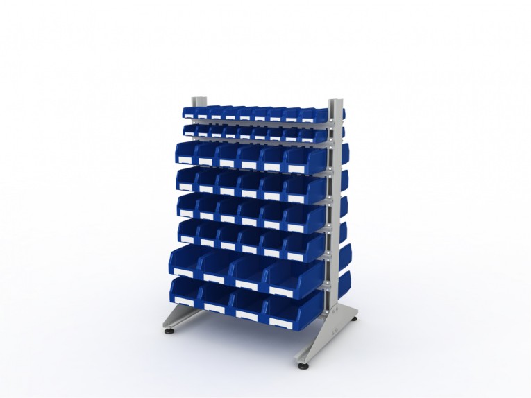 Стеллаж для пластиковых лотков SORTEX двухсторонний 1500x1000x800.06 купить в Краснодаре Стеллаж для пластиковых лотков SORTEX двухсторонний 1500x1000x800.06 купить в Краснодаре