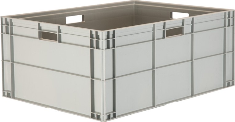 Ящик 800х600х345 сплошной, с ручками, дно с усилением, серый B-8633 купить в Краснодаре Ящик 800х600х345 сплошной, с ручками, дно с усилением, серый B-8633 купить в Краснодаре