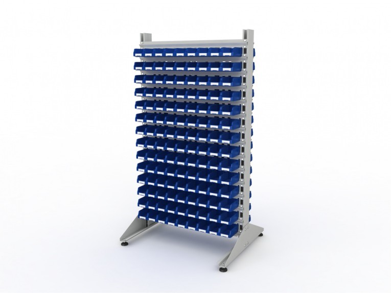 Стеллаж для пластиковых лотков SORTEX двухсторонний 1800x1000x800.01 купить в Краснодаре Стеллаж для пластиковых лотков SORTEX двухсторонний 1800x1000x800.01 купить в Краснодаре