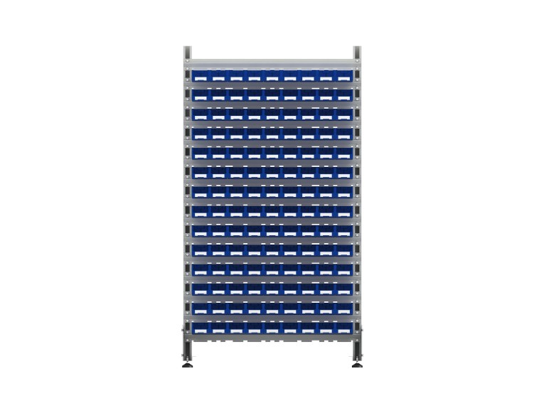 Стеллаж для пластиковых лотков SORTEX двухсторонний 1800x1000x800.01 купить в Краснодаре Стеллаж для пластиковых лотков SORTEX двухсторонний 1800x1000x800.01 купить в Краснодаре