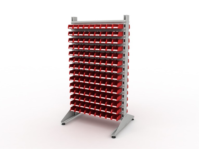 Стеллаж для пластиковых лотков SORTEX двухсторонний 1800x1000x800.01 купить в Краснодаре Стеллаж для пластиковых лотков SORTEX двухсторонний 1800x1000x800.01 купить в Краснодаре