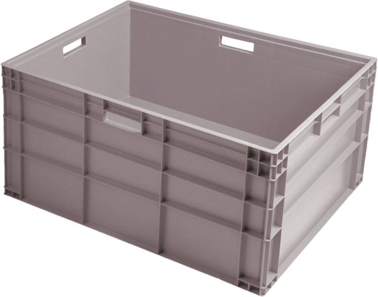 Ящик 800х600х455 сплошной, с ручками, дно с усилением, серый B-8644 купить в Краснодаре Ящик 800х600х455 сплошной, с ручками, дно с усилением, серый B-8644 купить в Краснодаре