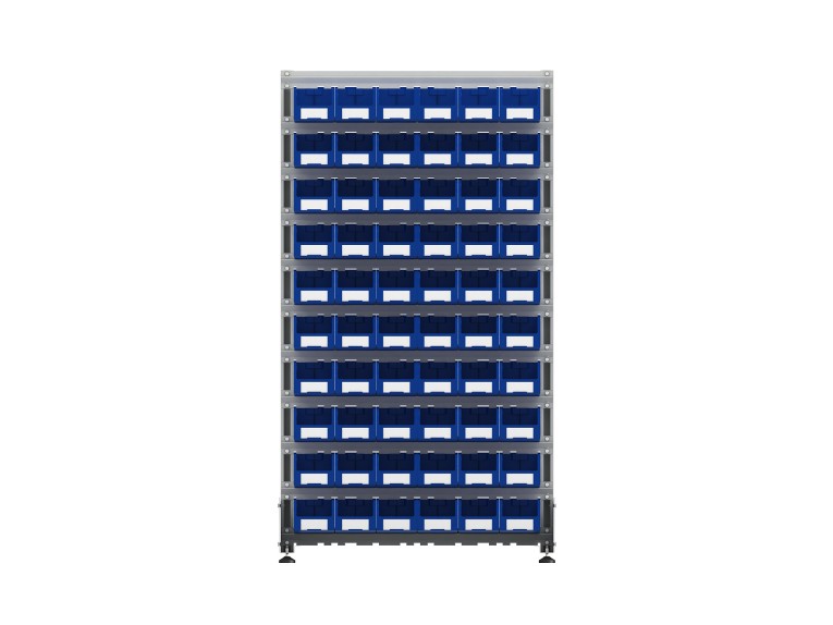 Стеллаж для пластиковых лотков SORTEX двухсторонний 1800x1000x800.02 купить в Краснодаре Стеллаж для пластиковых лотков SORTEX двухсторонний 1800x1000x800.02 купить в Краснодаре