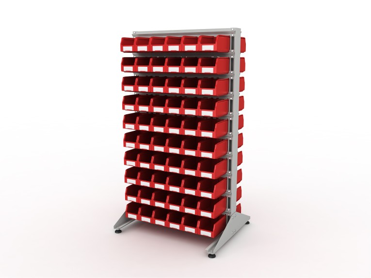 Стеллаж для пластиковых лотков SORTEX двухсторонний 1800x1000x800.02 купить в Краснодаре Стеллаж для пластиковых лотков SORTEX двухсторонний 1800x1000x800.02 купить в Краснодаре