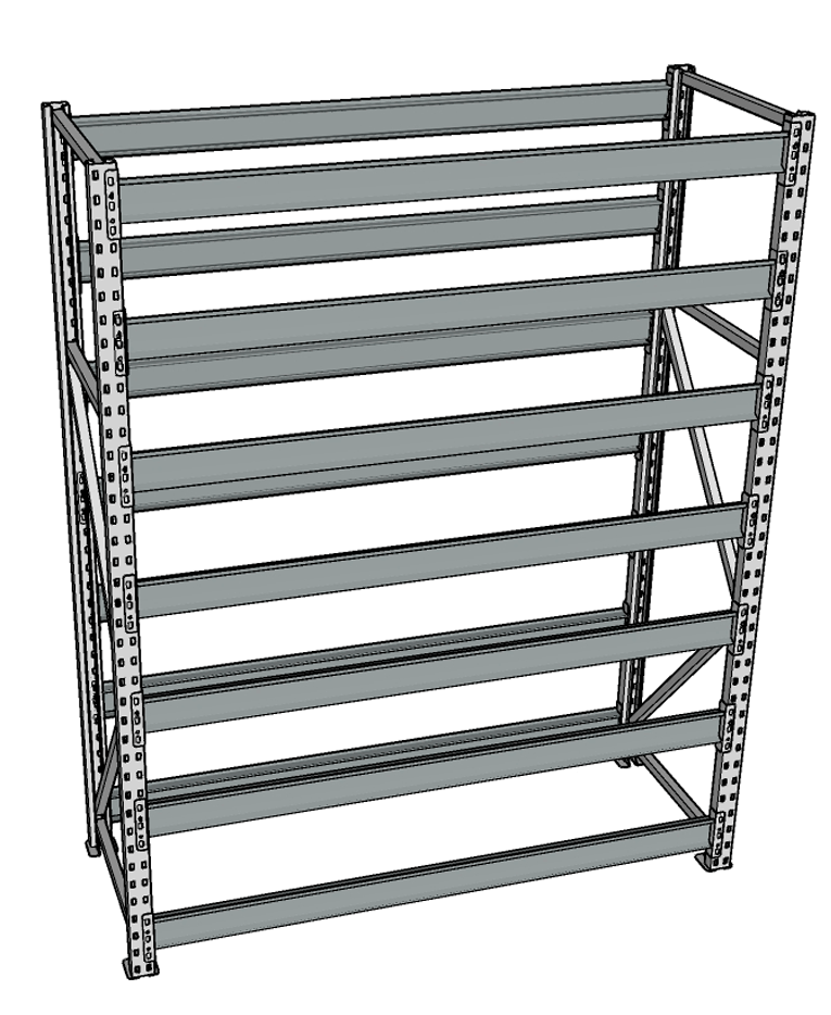 Стеллаж грузовой СГР 2000x900x400 7 полок (без настила) купить в Краснодаре Стеллаж грузовой СГР 2000x900x400 7 полок (без настила) купить в Краснодаре