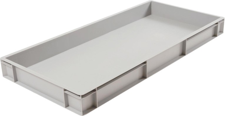 Ящик 1000х400х120 сплошной, без ручек, дно с усилением, серый B-4011 купить в Краснодаре