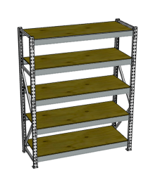 Стеллаж грузовой СГР 2500x900x500 5 полок (фанера) Стеллаж грузовой СГР 2500x900x500 5 полок (фанера)