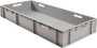 Ящик 1000х400х230 сплошной, с ручками, дно с усилением, серый B-4022 Ящик 1000х400х230 сплошной, с ручками, дно с усилением, серый B-4022