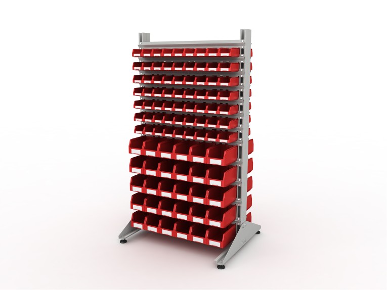 Стеллаж для пластиковых лотков SORTEX двухсторонний 1800x1000x800.04 купить в Краснодаре Стеллаж для пластиковых лотков SORTEX двухсторонний 1800x1000x800.04 купить в Краснодаре