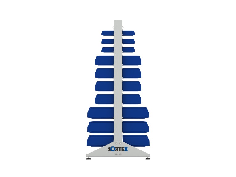 Стеллаж для пластиковых лотков SORTEX двухсторонний 1800x1000x800.05 купить в Краснодаре Стеллаж для пластиковых лотков SORTEX двухсторонний 1800x1000x800.05 купить в Краснодаре