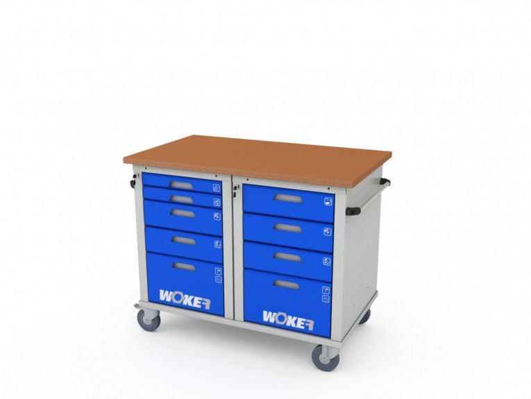 Верстак мобильный двухтумбовый WOKER PRO 2504.1200 купить в Краснодаре