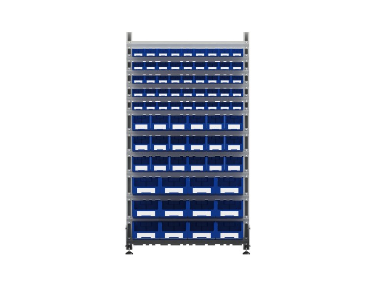 Стеллаж для пластиковых лотков SORTEX двухсторонний 1800x1000x800.06 купить в Краснодаре Стеллаж для пластиковых лотков SORTEX двухсторонний 1800x1000x800.06 купить в Краснодаре