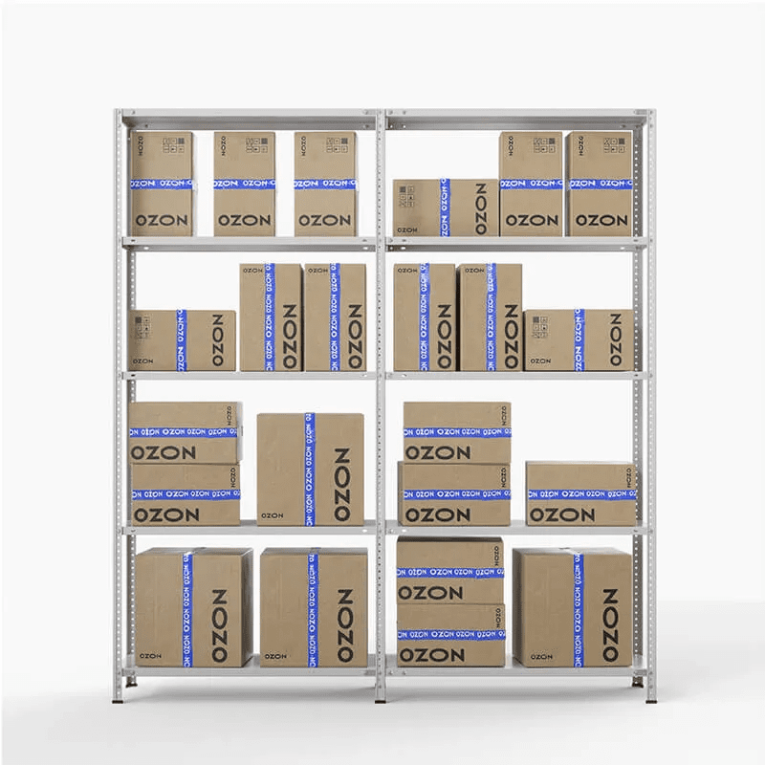 Стеллаж ПВЗ Озон 2000х2000х400 5 полок купить в Краснодаре Стеллаж ПВЗ Озон 2000х2000х400 5 полок купить в Краснодаре