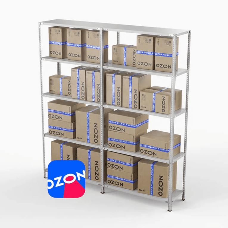 Стеллаж ПВЗ Озон 2000х2000х400 5 полок купить в Краснодаре Стеллаж ПВЗ Озон 2000х2000х400 5 полок купить в Краснодаре