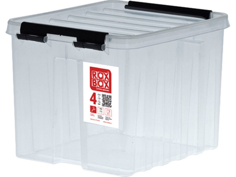 Контейнер Rox Box Original 4 (210х170х175 мм с крышкой и клипсами прозрачный) купить в Краснодаре