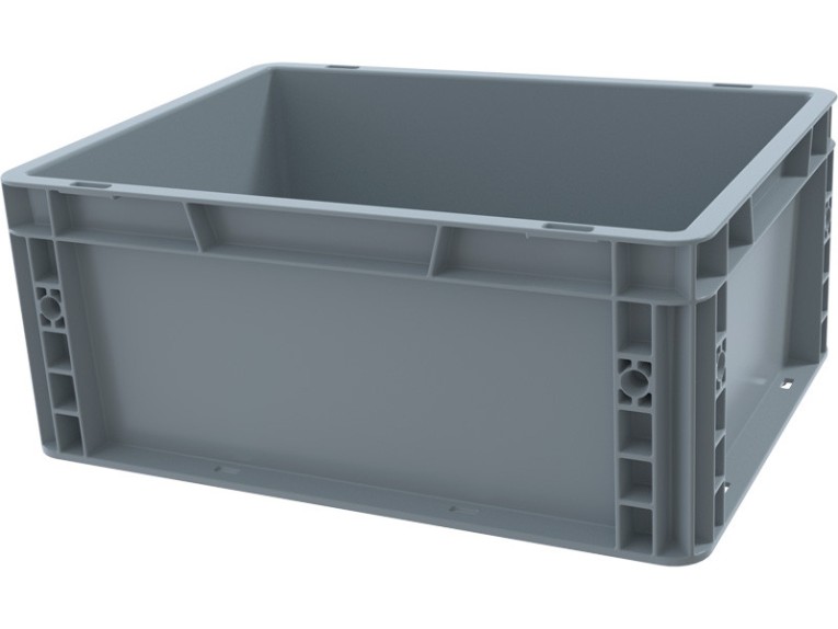 Ящик 400х300х170 сплошной, усиленное дно, цв. серый купить в Краснодаре Ящик 400х300х170 сплошной, усиленное дно, цв. серый купить в Краснодаре