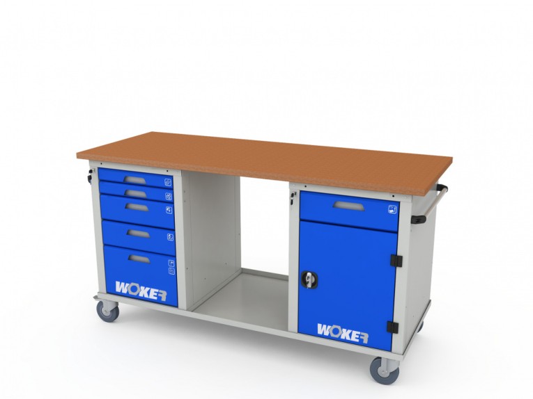 Верстак мобильный трехтумбовый WOKER PRO 3502.1800 купить в Краснодаре