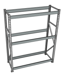 Стеллаж грузовой СГР 2000x1200x500 3 полки (без настила) Стеллаж грузовой СГР 2000x1200x500 3 полки (без настила)