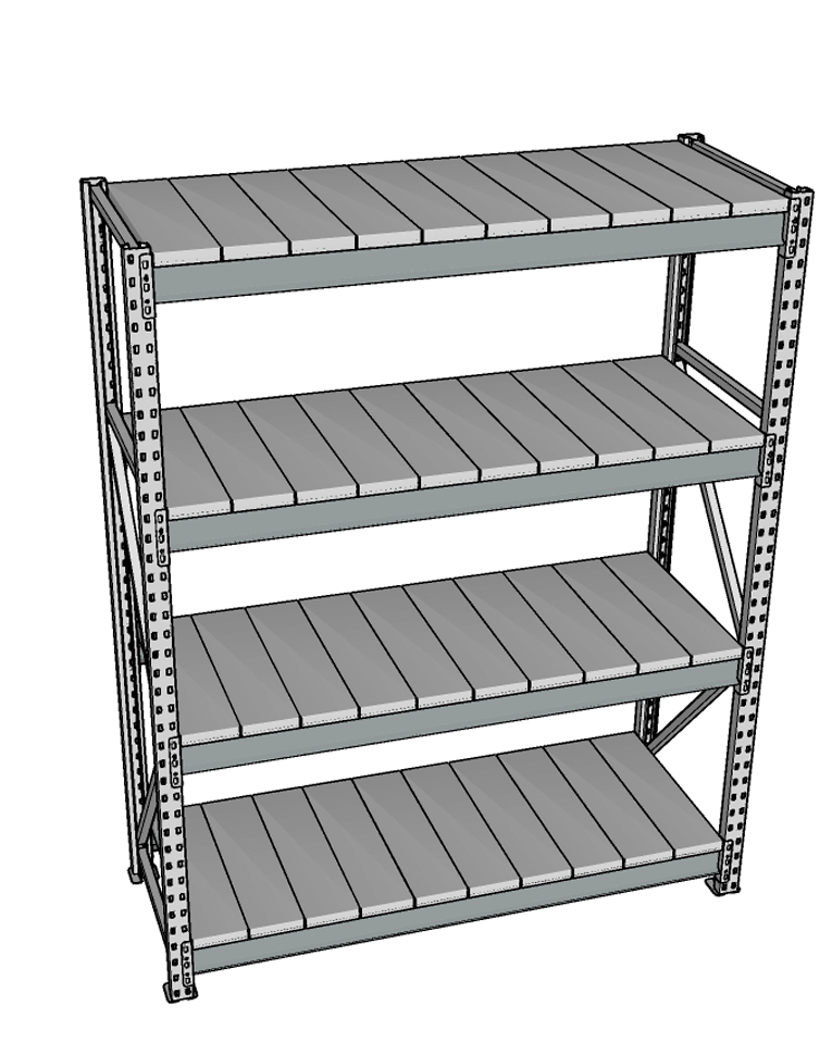 Стеллаж грузовой СГР 3000x1200x600 4 полки (металл) купить в Краснодаре Стеллаж грузовой СГР 3000x1200x600 4 полки (металл) купить в Краснодаре