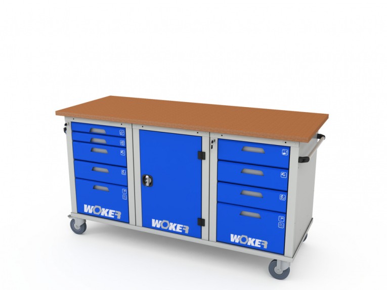 Верстак мобильный трехтумбовый WOKER PRO 3514.1800 купить в Краснодаре